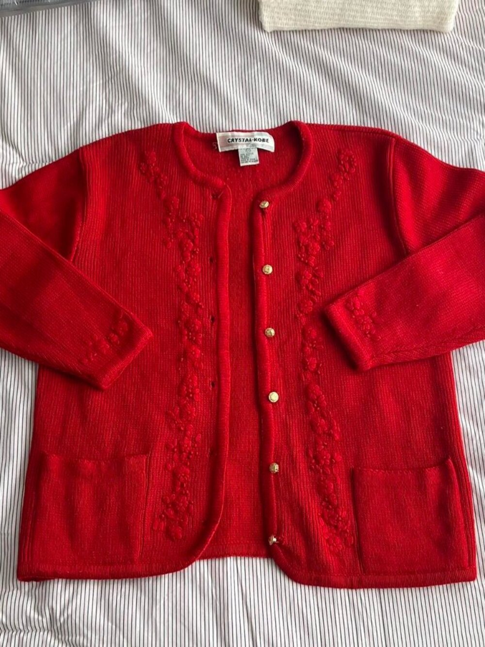 vintage Women's Red Cardigan